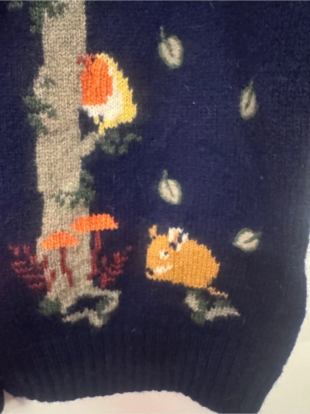 Vintage 90s Northern Treasures Woodland Animal Cardigan Wool Sweater M